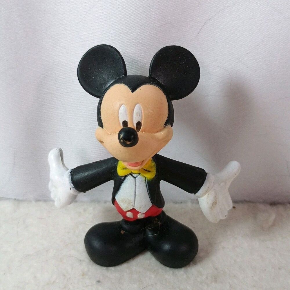 Vintage McDonalds Disney Mickey Mouse Tuxedo PVC Figure Toy 3" Applause 1980s